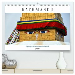 KATHMANDU, Nepals Hauptstadt (hochwertiger Premium Wandkalender 2026 DIN A2 quer), Kunstdruck in Hochglanz