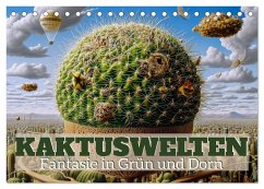 Kaktuswelten. Fantasie in Grün und Dorn (Tischkalender 2026 DIN A5 quer), CALVENDO Monatskalender