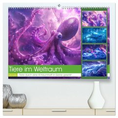 Cover Tiere im Weltraum (hochwertiger Premium Wandkalender 2026 DIN A2 quer), Kunstdruck in Hochglanz