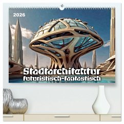 Stadtarchitektur, futuristisch-fantastisch (hochwertiger Premium Wandkalender 2026 DIN A2 quer), Kunstdruck in Hochglanz