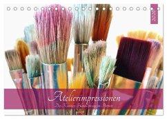 Atelierimpressionen - Des Künstlers Handwerkzeug im Portrait (Tischkalender 2026 DIN A5 quer), CALVENDO Monatskalender