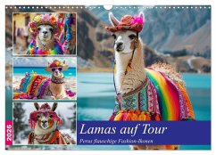 Cover Lamas auf Tour. Perus flauschige Fashion-Ikonen (Wandkalender 2026 DIN A3 quer), CALVENDO Monatskalender