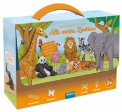 Cover TRÖTSCH - Beschäftigungskoffer Mein bunter Koffer Alle meine Zootiere   Koffer mit einem Spiel- und Malbuch, Stickerseiten und Minipostern   Ab 3 Jahren