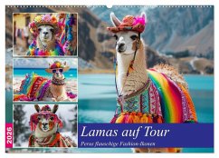 Cover Lamas auf Tour. Perus flauschige Fashion-Ikonen (Wandkalender 2026 DIN A2 quer), CALVENDO Monatskalender