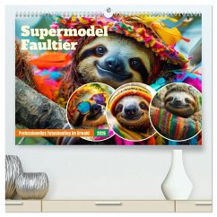 Cover Supermodel Faultier. Professionelles Fotoshooting im Urwald (hochwertiger Premium Wandkalender 2026 DIN A2 quer), Kunstdruck in Hochglanz