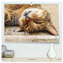 Catlovers - Ein Jahr voller Samtpfoten und charmanten Weisheiten (hochwertiger Premium Wandkalender 2026 DIN A2 quer), Kunstdruck in Hochglanz