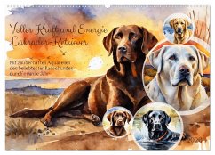 Cover Voller Kraft und Energie - Labrador-Retriever (Wandkalender 2026 DIN A2 quer), CALVENDO Monatskalender