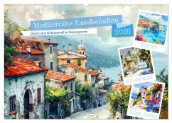 Cover Mediterrane Landschaften (Wandkalender 2026 DIN A2 quer), CALVENDO Monatskalender