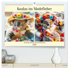Cover Koalas im Modefieber. Flauschig und Chic beim Fotoshooting (hochwertiger Premium Wandkalender 2026 DIN A2 quer), Kunstdruck in Hochglanz