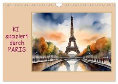 Cover KI spaziert durch Paris (Wandkalender 2026 DIN A4 quer), CALVENDO Monatskalender