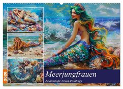 Meerjungfrauen. Zauberhafte Nixen-Paintings (Wandkalender 2026 DIN A2 quer), CALVENDO Monatskalender