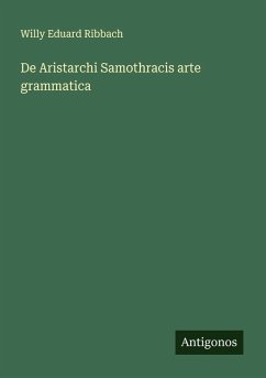 Cover De Aristarchi Samothracis arte grammatica