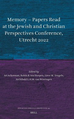 Cover Memory - Papers Read at the Jewish and Christian Perspectives Conference, Utrecht 2022
