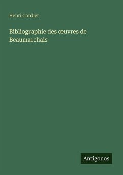 Cover Bibliographie des ¿uvres de Beaumarchais