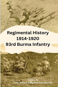 Cover Regimental History 1914-1920 93rd Burma Infantry