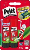 Pritt Original Klebestift, 2×22g, + Radierer gratis, Blisterkarte