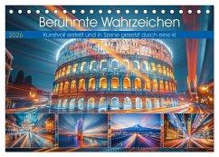 Cover Berühmte Wahrzeichen (Tischkalender 2026 DIN A5 quer), CALVENDO Monatskalender