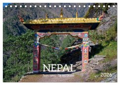 Nepal Tsum Valley - Tal des Glücks (Tischkalender 2026 DIN A5 quer), CALVENDO Monatskalender