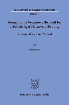 Cover Gemeinsame Verantwortlichkeit bei arbeitsteiliger Datenverarbeitung Bd. 75