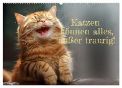 Katzen können alles, außer traurig. (Wandkalender 2026 DIN A2 quer), CALVENDO Monatskalender