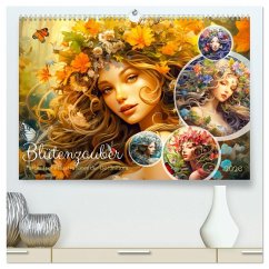 Cover Blütenzauber - Farbenfrohe Illustrationen der Göttin Flora (hochwertiger Premium Wandkalender 2026 DIN A2 quer), Kunstdruck in Hochglanz
