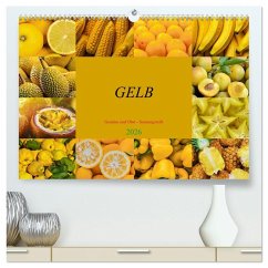 GELB - Gemüse und Obst - Sonnengereift (hochwertiger Premium Wandkalender 2026 DIN A2 quer), Kunstdruck in Hochglanz