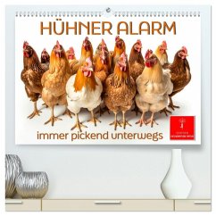 Hühner Alarm (hochwertiger Premium Wandkalender 2026 DIN A2 quer), Kunstdruck in Hochglanz Hühner Alarm (hochwertiger Premium Wandkalender 2026 DIN A2 quer), Kunstdruck in Hochglanz