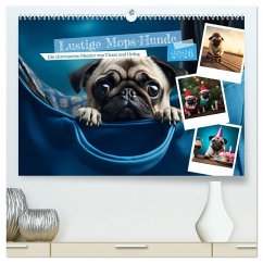 Cover Lustige Mops-Hunde: Die charmanten Meister von Chaos und Unfug (hochwertiger Premium Wandkalender 2026 DIN A2 quer), Kunstdruck in Hochglanz