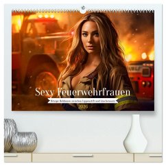 Cover Sexy Feuerwehrfrauen: Hitzige Heldinnen zwischen Lippenstift und Löscheinsatz (hochwertiger Premium Wandkalender 2026 DIN A2 quer), Kunstdruck in Hochglanz