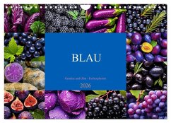 BLAU - Gemüse und Obst - Farbexplosion (Wandkalender 2026 DIN A4 quer), CALVENDO Monatskalender