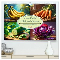 Low Carb Obst und Gemüse (hochwertiger Premium Wandkalender 2026 DIN A2 quer), Kunstdruck in Hochglanz
