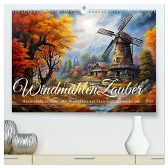 Windmühlenzauber (hochwertiger Premium Wandkalender 2026 DIN A2 quer), Kunstdruck in Hochglanz