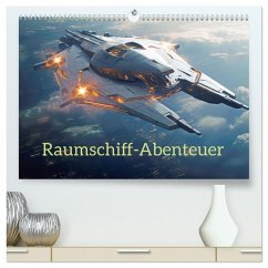 Cover Raumschiff-Abenteuer (hochwertiger Premium Wandkalender 2026 DIN A2 quer), Kunstdruck in Hochglanz