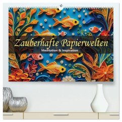 Zauberhafte Papierwelten - Meditation & Inspiration (hochwertiger Premium Wandkalender 2026 DIN A2 quer), Kunstdruck in Hochglanz