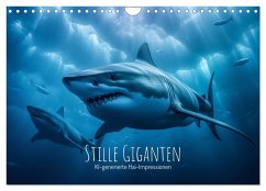 Cover Stille Giganten - KI-generierte Hai-Impressionen (Wandkalender 2026 DIN A4 quer), CALVENDO Monatskalender