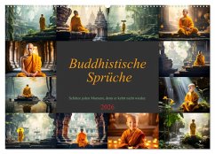 Cover Buddhistische Sprüche (Wandkalender 2026 DIN A2 quer), CALVENDO Monatskalender