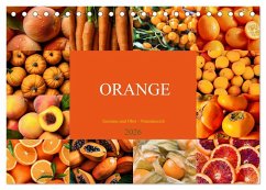 ORANGE - Gemüse und Obst -Vitaminreich (Tischkalender 2026 DIN A5 quer), CALVENDO Monatskalender