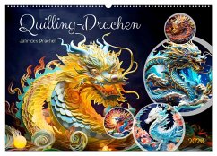 Cover Quilling-Drachen - Jahr des Drachen (Wandkalender 2026 DIN A2 quer), CALVENDO Monatskalender