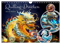 Cover Quilling-Drachen - Jahr des Drachen (Wandkalender 2026 DIN A4 quer), CALVENDO Monatskalender