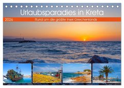 Urlaubsparadies in Kreta (Tischkalender 2026 DIN A5 quer), CALVENDO Monatskalender Cover Urlaubsparadies in Kreta (Tischkalender 2026 DIN A5 quer), CALVENDO Monatskalender