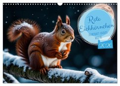 Rote Eichhörnchen - zauberhaft anders mit KI (Wandkalender 2026 DIN A3 quer), CALVENDO Monatskalender Rote Eichhörnchen - zauberhaft anders mit KI (Wandkalender 2026 DIN A3 quer), CALVENDO Monatskalender