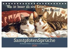 Cover Samtpfotensprüche (Tischkalender 2026 DIN A5 quer), CALVENDO Monatskalender