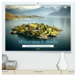 Miniaturwelt Inseln (hochwertiger Premium Wandkalender 2026 DIN A2 quer), Kunstdruck in Hochglanz