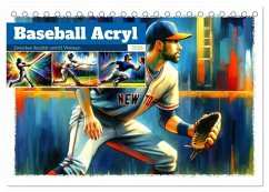 Baseball Acryl - Zwischen Realität und KI Visionen (Tischkalender 2026 DIN A5 quer), CALVENDO Monatskalender