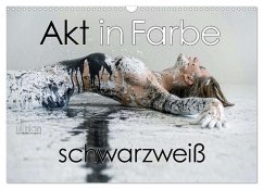 Akt in Farbe - schwarzweiß (Wandkalender 2026 DIN A3 quer), CALVENDO Monatskalender