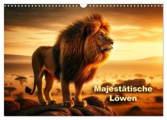 Cover Majestätische Löwen - Die Herrscher der Wildnis (Wandkalender 2026 DIN A3 quer), CALVENDO Monatskalender