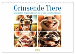 Grinsende Tiere - Tierporträts von der KI zum Lächeln gebracht (Wandkalender 2026 DIN A3 quer), CALVENDO Monatskalender Grinsende Tiere - Tierporträts von der KI zum Lächeln gebracht (Wandkalender 2026 DIN A3 quer), CALVENDO Monatskalender