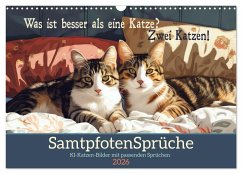 Cover Samtpfotensprüche (Wandkalender 2026 DIN A3 quer), CALVENDO Monatskalender