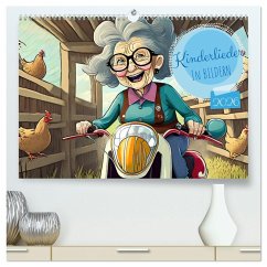 Kinderlieder - In Bildern (hochwertiger Premium Wandkalender 2026 DIN A2 quer), Kunstdruck in Hochglanz