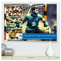 Handball Impressionismus, Künstlerische Handballaktionen im KI-Pinselstrich (hochwertiger Premium Wandkalender 2026 DIN A2 quer), Kunstdruck in Hochglanz Handball Impressionismus, Künstlerische Handballaktionen im KI-Pinselstrich (hochwertiger Premium Wandkalender 2026 DIN A2 quer), Kunstdruck in Hochglanz